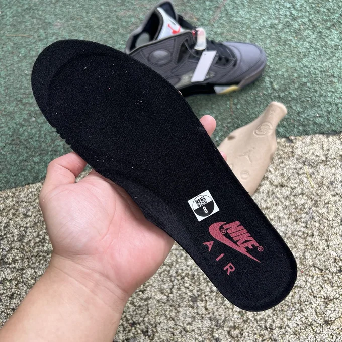 Pure Original OFF-White X Air Jordan 5 Black Translucent CT8480-001