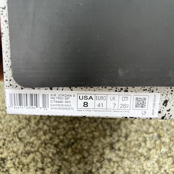 Pure Original OFF-White X Air Jordan 5 Black Translucent CT8480-001