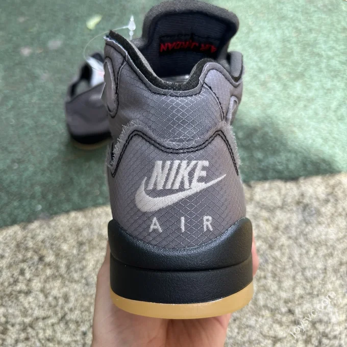 Pure Original OFF-White X Air Jordan 5 Black Translucent CT8480-001