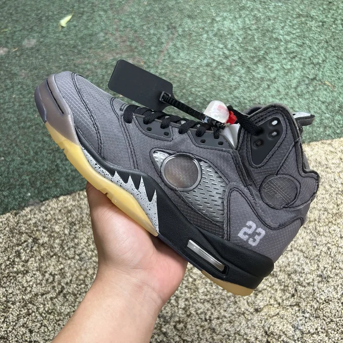 Pure Original OFF-White X Air Jordan 5 Black Translucent CT8480-001