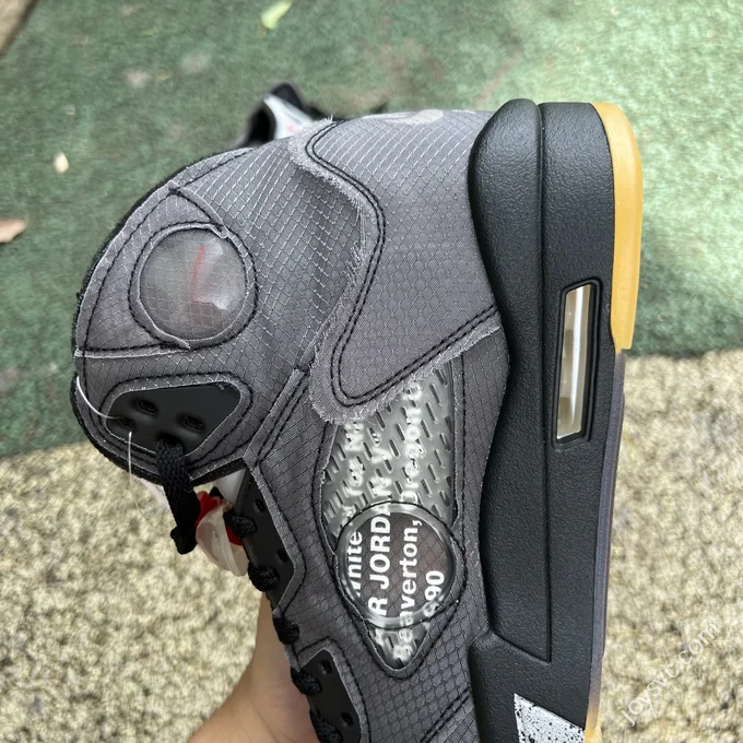 Pure Original OFF-White X Air Jordan 5 Black Translucent CT8480-001
