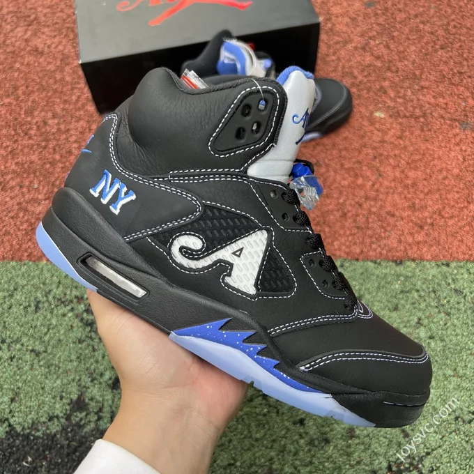 Awake NY x Air Jordan 5 Black Blue Collaboration DW4982-004
