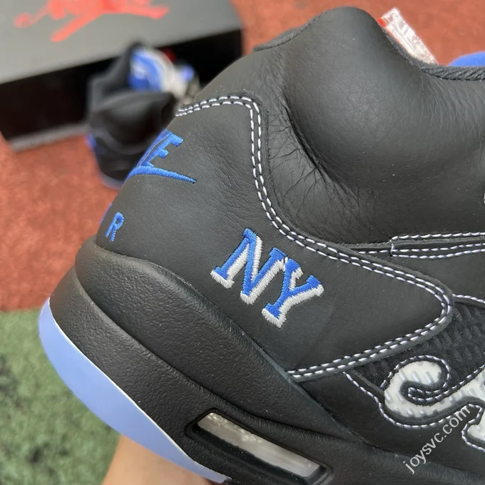 Awake NY x Air Jordan 5 Black Blue Collaboration DW4982-004