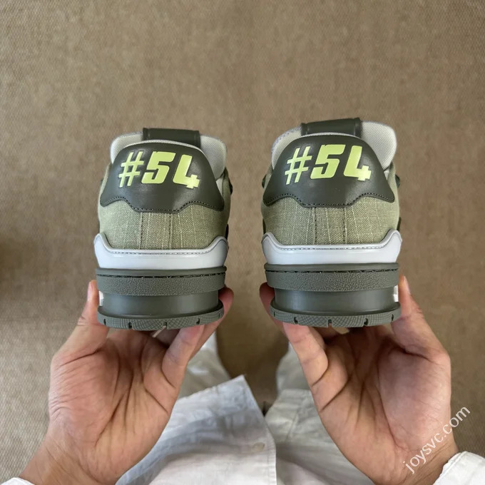 LV Trainer Patchwork Green Fabric