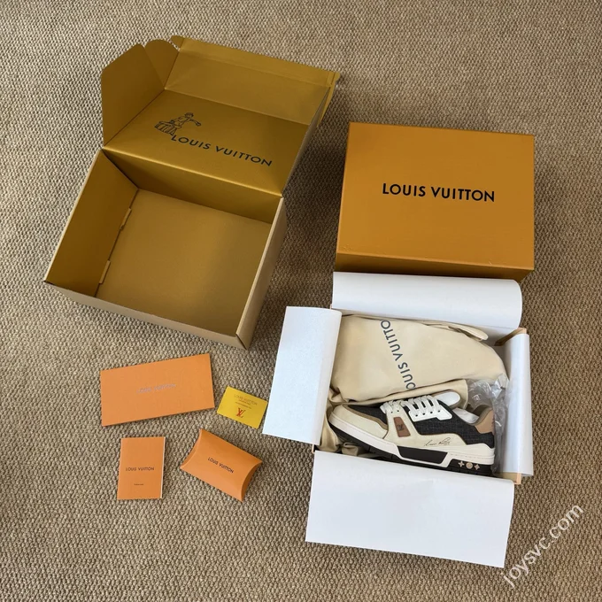 LV Trainer Patchwork Khaki Fabric