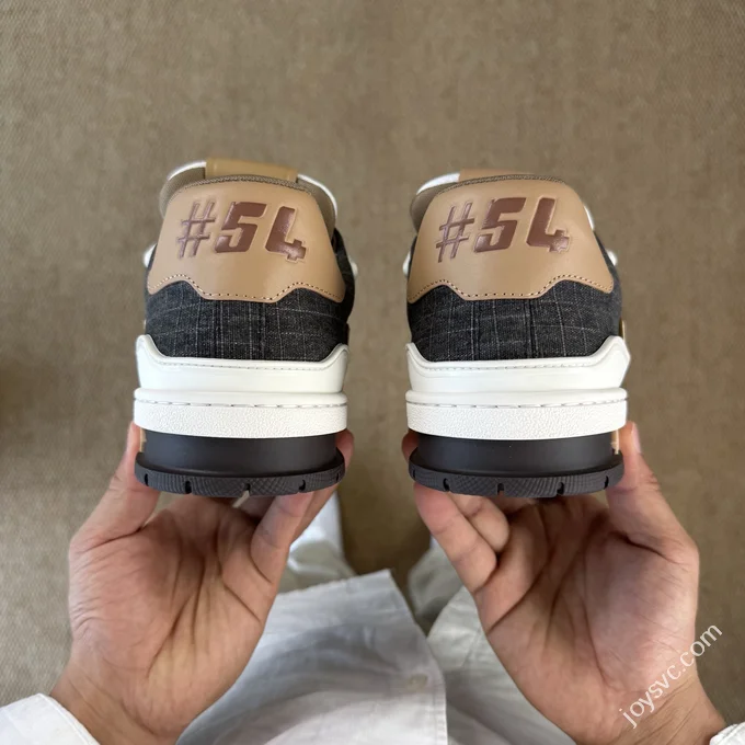 LV Trainer Patchwork Khaki Fabric