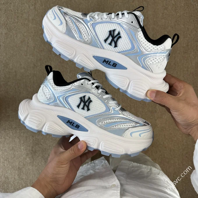 MLB Winner Chunky Cyber Dad Shoes White Blue 3ASHWD15N (GP034)