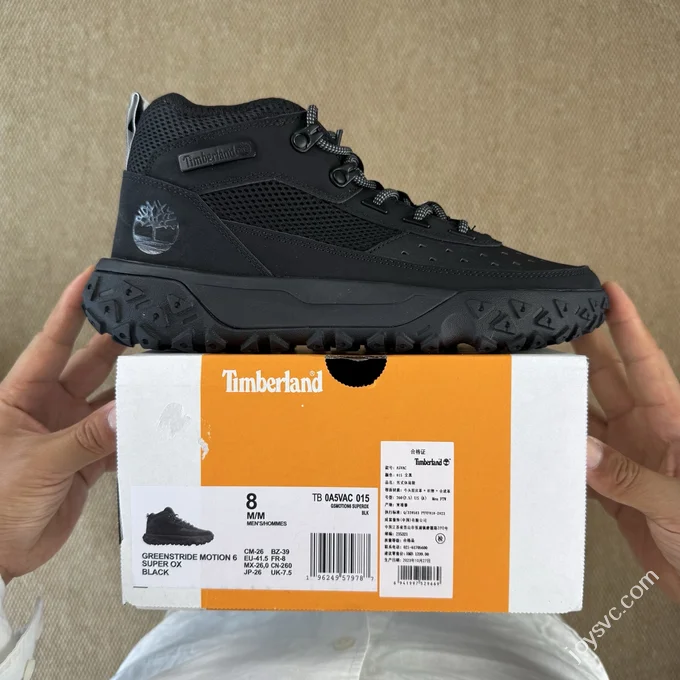 Timberland Greenstride Motion Mid-Top Casual Hiking Shoes Black