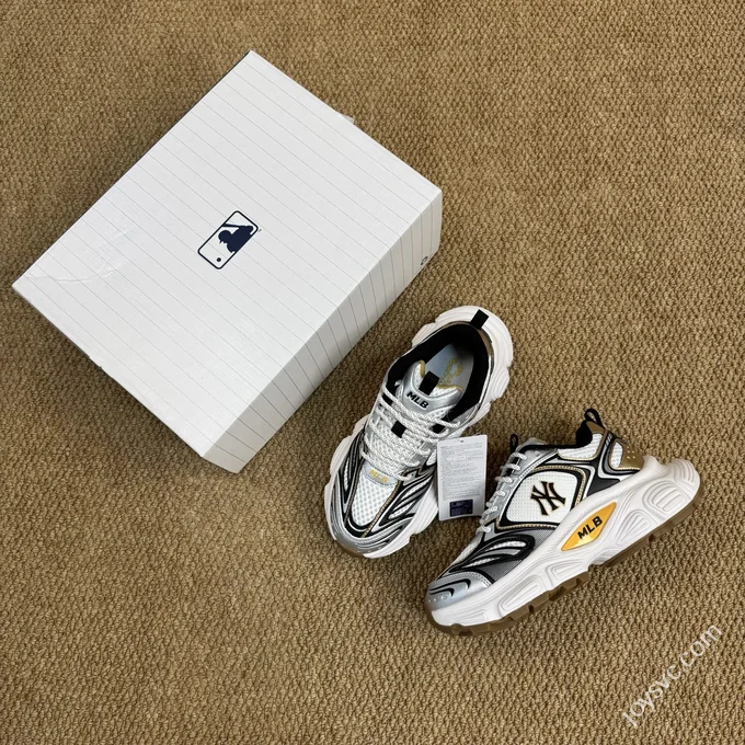 MLB Winner Chunky Cyber Dad Shoes White Silver Gold 3ASHWD15N (GP019)