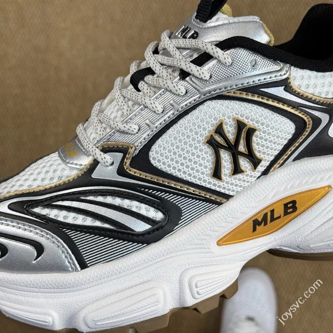 MLB Winner Chunky Cyber Dad Shoes White Silver Gold 3ASHWD15N (GP019)