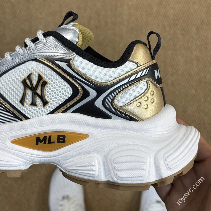 MLB Winner Chunky Cyber Dad Shoes White Silver Gold 3ASHWD15N (GP019)