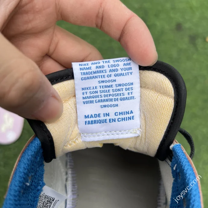 T1 Pure Original AJ1 Travis Scott x Fragment Design Low Top White Blue DM7866-104