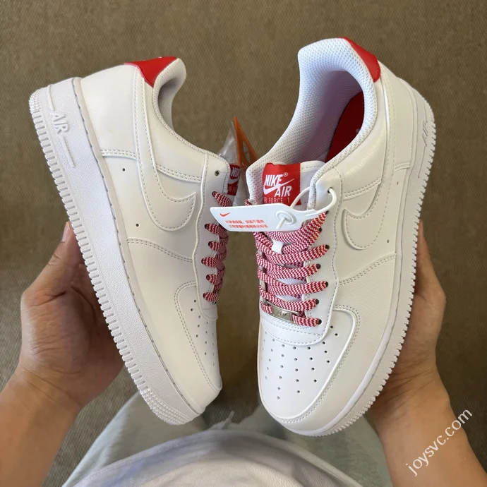 3A Pure Original Air Force 1 AF1 White Red Sneakers IB7167-103