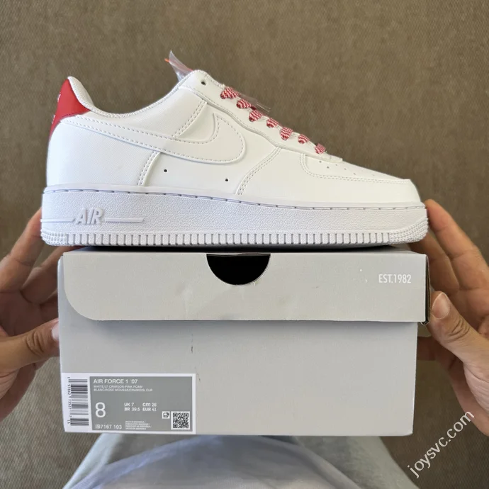 3A Pure Original Air Force 1 AF1 White Red Sneakers IB7167-103