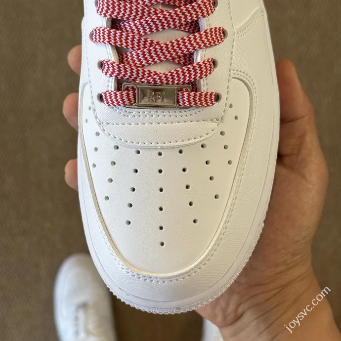 3A Pure Original Air Force 1 AF1 White Red Sneakers IB7167-103
