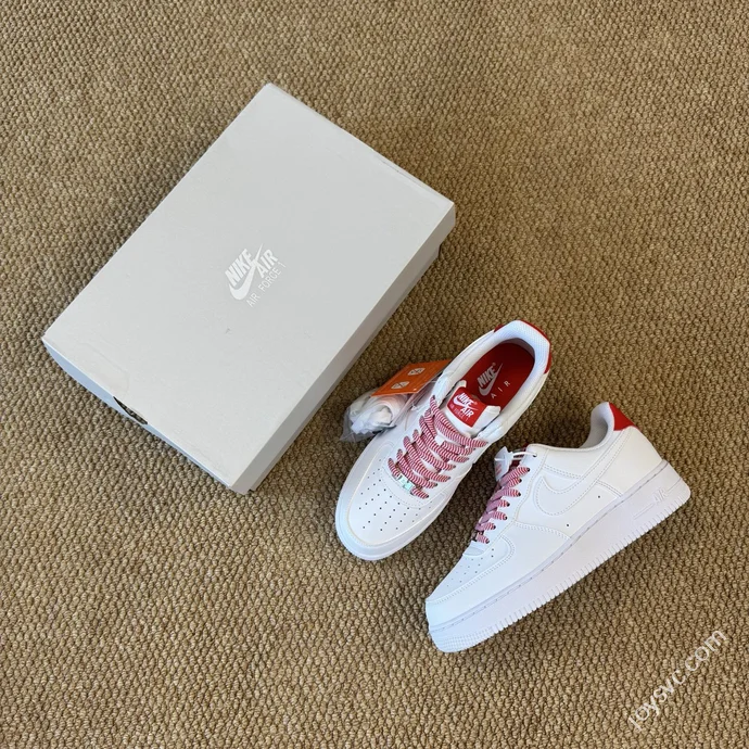 3A Pure Original Air Force 1 AF1 White Red Sneakers IB7167-103