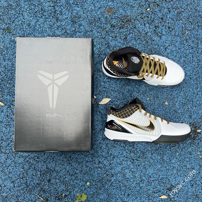 GX Pure Original Kobe 4 White Black Gold AV6339-101