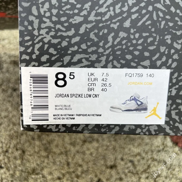 Jordan Spizike OG White Grey Blue Elephant Print Sneakers FQ1759-140