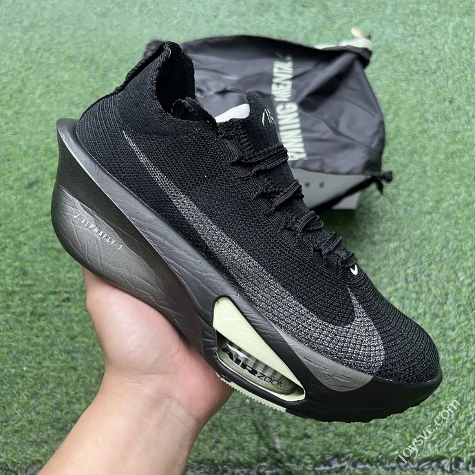 Pure Original Nike Alphafly 3 Marathon Racing Shoes Black Green HV6350-001