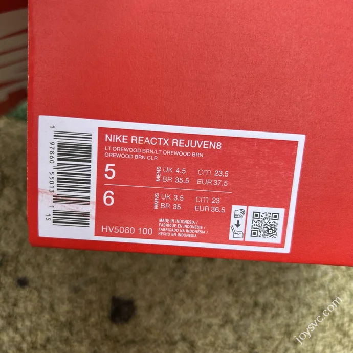 S2 Pure Original Nike ReactX Rejuven8 Beige Clogs HV5060-100