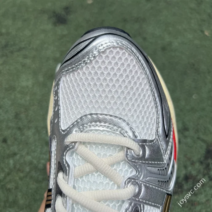 President Pure Original Sneaker Politics x Asics Gel-Kayano 14 White Silver Red 1203A692-100