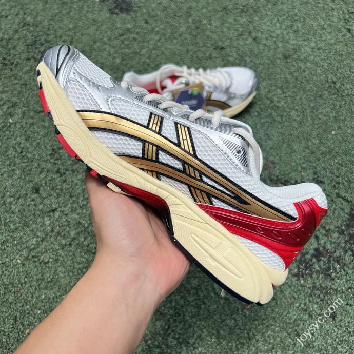 President Pure Original Sneaker Politics x Asics Gel-Kayano 14 White Silver Red 1203A692-100