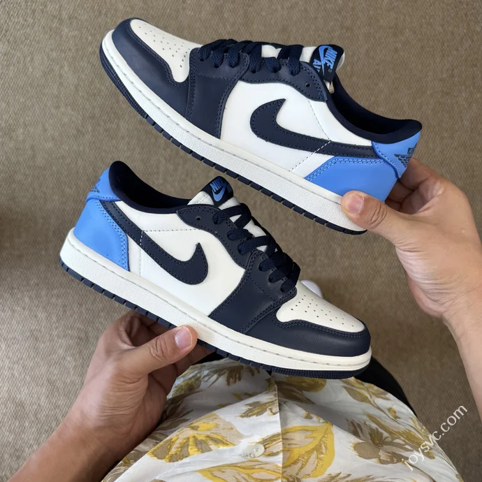 DT Pure Original AJ1 Low OG Obsidian White Blue CZ0790-400