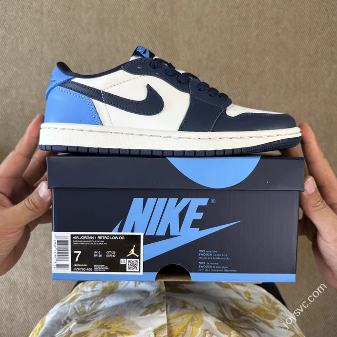 DT Pure Original AJ1 Low OG Obsidian White Blue CZ0790-400