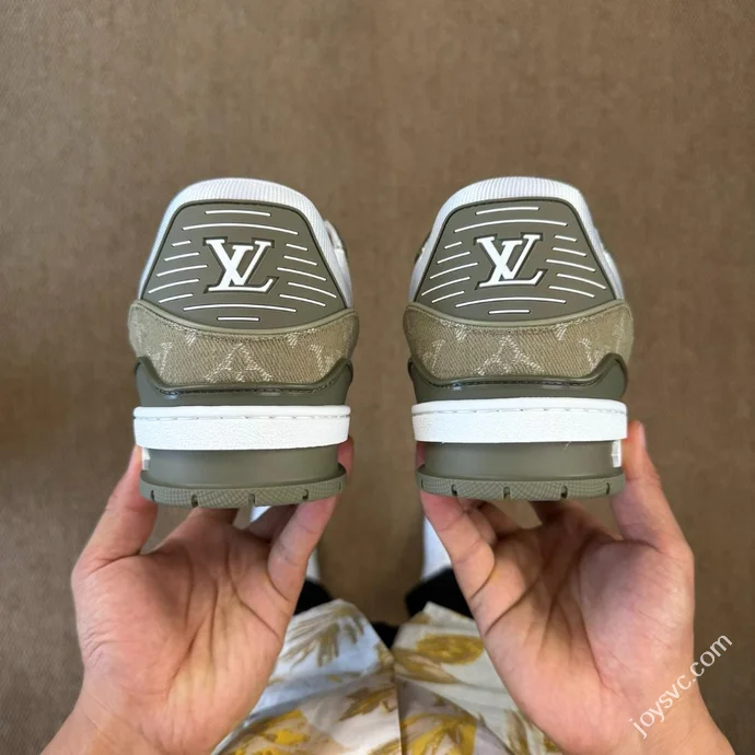 LV Trainer Military Green Denim LOUIS VUITTON Latest Colorway