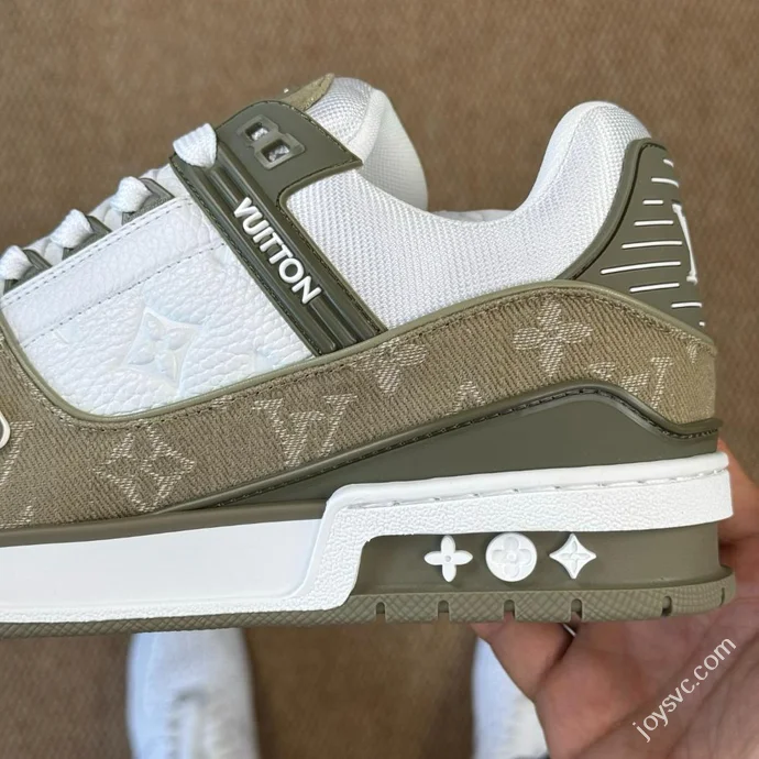 LV Trainer Military Green Denim LOUIS VUITTON Latest Colorway