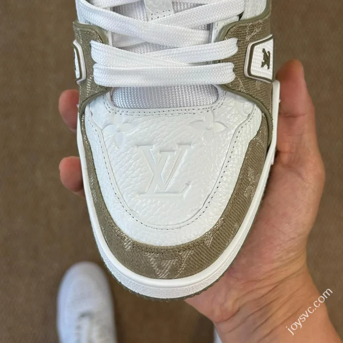 LV Trainer Military Green Denim LOUIS VUITTON Latest Colorway