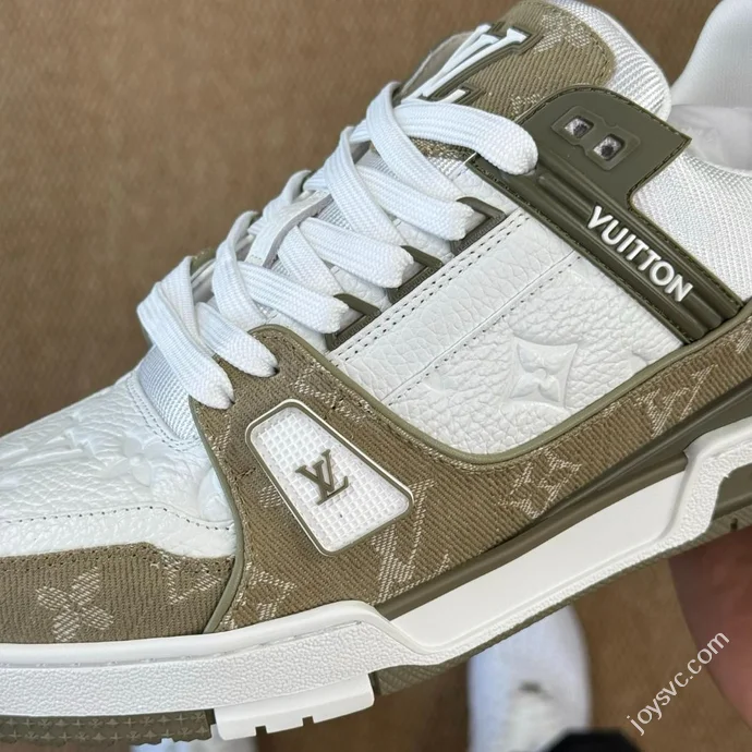 LV Trainer Military Green Denim LOUIS VUITTON Latest Colorway