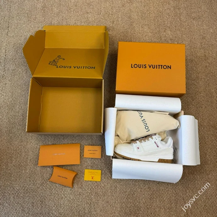 LV Trainer White Gum Sole LOUIS VUITTON Latest Colorway