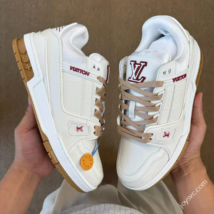 LV Trainer White Gum Sole LOUIS VUITTON Latest Colorway