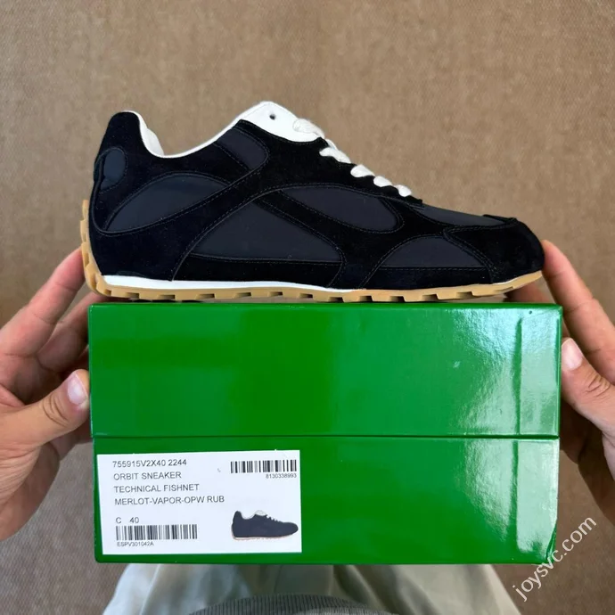 Bottega Veneta Orbit Calfskin Thin Sole Trainer Shoes