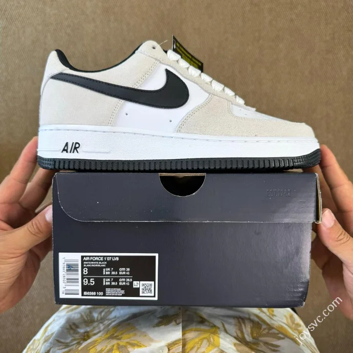 3A Pure Original Air Force 1 AF1 White Black Sneakers IB6388-100