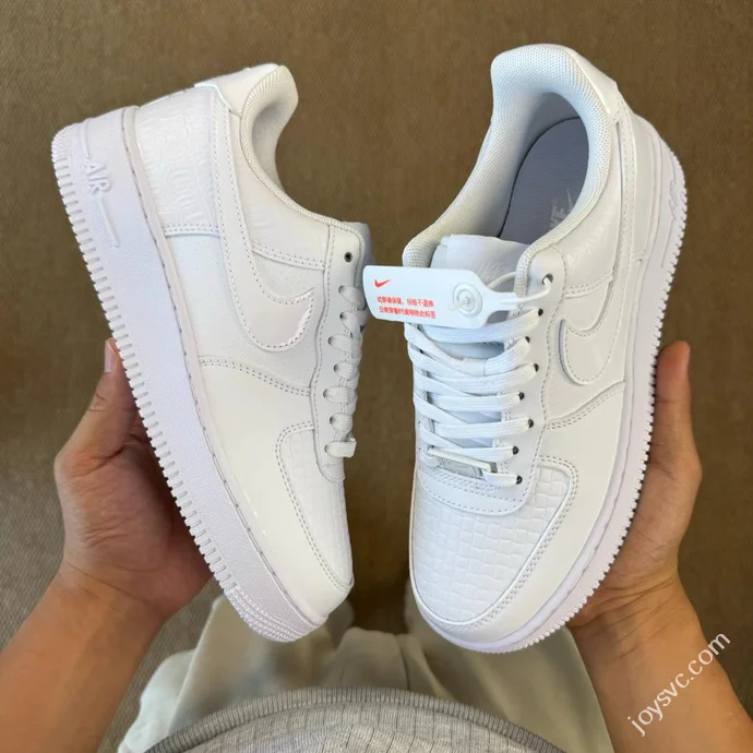 3A Pure Original Air Force 1 AF1 Pure White Woven Sneakers HF2893-100