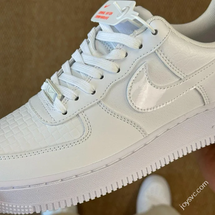 3A Pure Original Air Force 1 AF1 Pure White Woven Sneakers HF2893-100