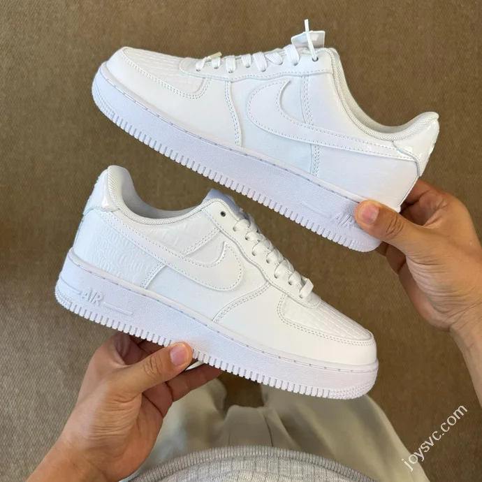 3A Pure Original Air Force 1 AF1 Pure White Woven Sneakers HF2893-100