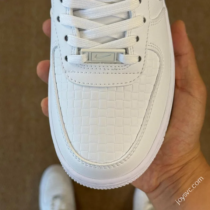 3A Pure Original Air Force 1 AF1 Pure White Woven Sneakers HF2893-100