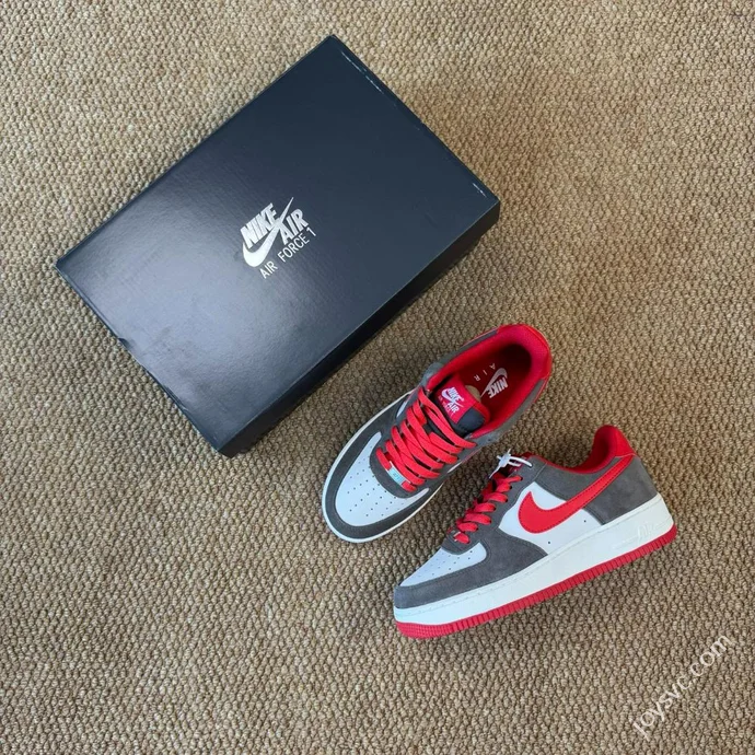 3A Pure Original Air Force 1 AF1 Brown Red Sneakers FQ8714-201