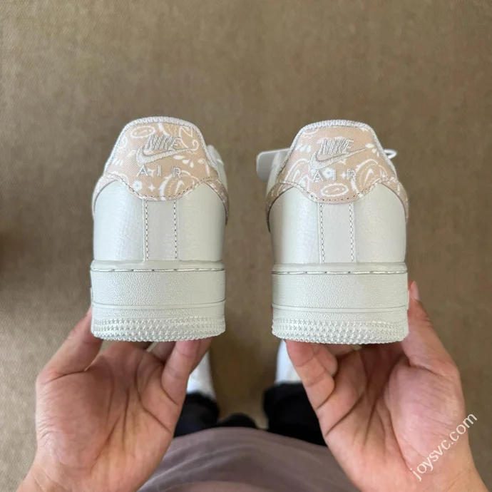 3A Pure Original Air Force 1 AF1 Paisley Hook Beige Sneakers IH2051-072
