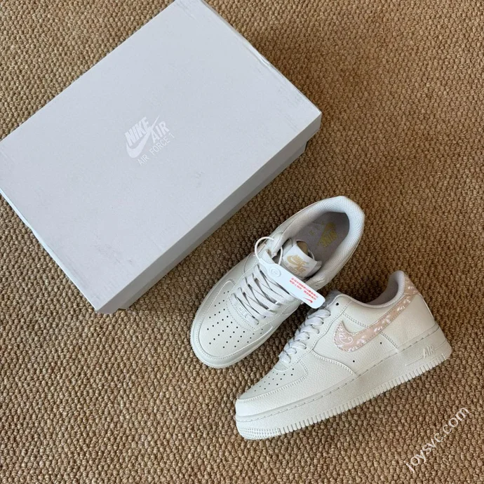 3A Pure Original Air Force 1 AF1 Paisley Hook Beige Sneakers IH2051-072