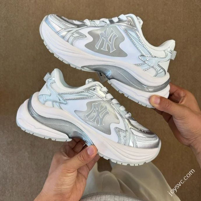 MLB Chunky Jogger Dad Shoes White Silver 3ARNM015N (GP001)