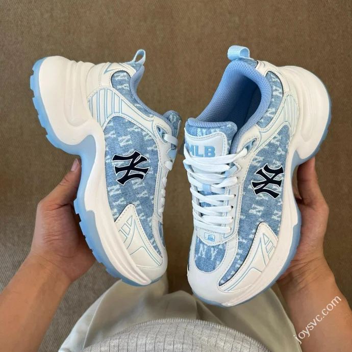 MLB Chunky Denim Monogram Dad Shoes Blue 3ASHW065N (GP001)