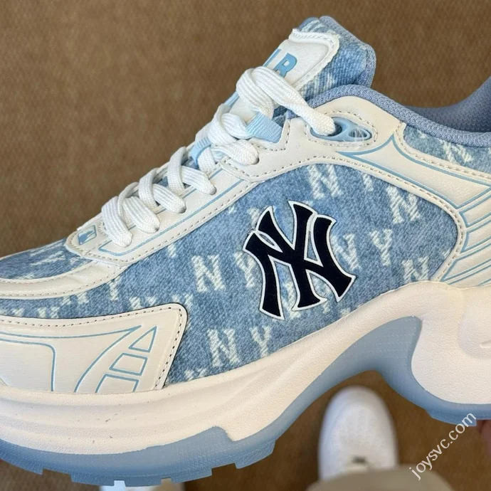 MLB Chunky Denim Monogram Dad Shoes Blue 3ASHW065N (GP001)