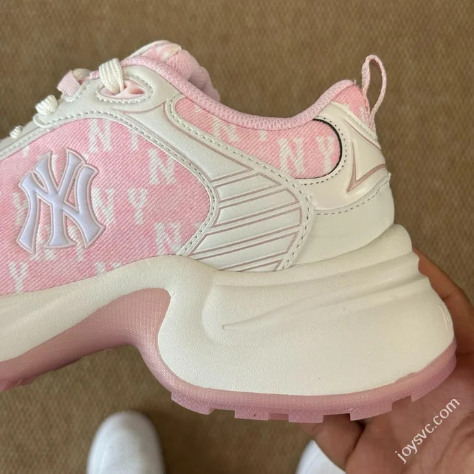 MLB Chunky Denim Monogram Dad Shoes Pink 3ASHW065N (GP001)