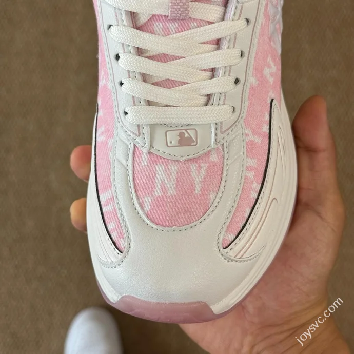 MLB Chunky Denim Monogram Dad Shoes Pink 3ASHW065N (GP001)