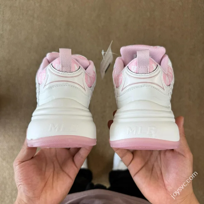 MLB Chunky Denim Monogram Dad Shoes Pink 3ASHW065N (GP001)