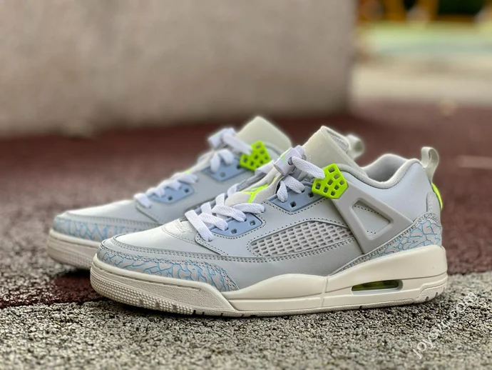 Jordan Spizike OG White Grey Green Elephant Print Sneakers IB4464-025